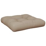 vidaXL Coussins de palette 2 Pièces taupe tissu