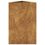 vidaXL Jardinières 2 Pièces triangulaire 50x43x75 cm acier corten