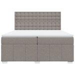 vidaXL Sommier à lattes de lit avec matelas Taupe 200x200 cm Tissu