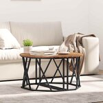 vidaXL Table basse Bois ancien 80 x 80 x 42 cm