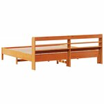 vidaXL Cadre de lit sans matelas cire marron 180x200cm bois pin massif