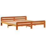vidaXL Cadre de lit sans matelas cire marron 200x200cm bois pin massif