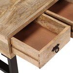 vidaXL Table basse avec 3 tiroirs Bois de manguier massif 90x50x35 cm