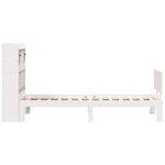 vidaXL Lit bibliothèque sans matelas blanc 90x190cm bois de pin massif