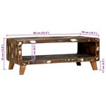 vidaXL Table basse 90 x 50 x 35 cm bois de récupération massif