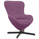 vidaXL Fauteuil œuf Violet 63 x 73 x 90 cm Velours