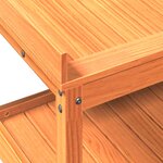 vidaXL Table de rempotage avec étagères marron bois massif de pin