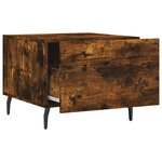 vidaXL Table basse Chêne fumé 50x50x40 cm Bois d'ingénierie