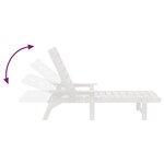 vidaXL Chaises longues 2 Pièces blanches 162x53x98.5 cm HDPE