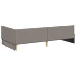 vidaXL Cadre de lit d'angle avec tête de lit Taupe 90 x 190 cm