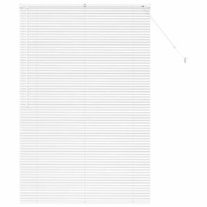 vidaXL Store de Fenêtre avec des rideaux Blanc Aluminium