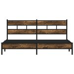 vidaXL Cadre de lit en métal sans matelas chêne fumé 180x200 cm
