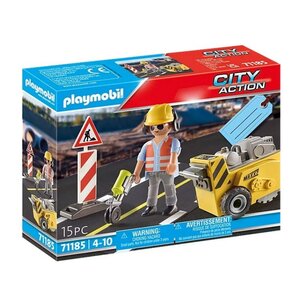 PLAYMOBIL 71185 - City Action Ouvrier avec scie de sol
