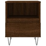 vidaXL Table de chevet chêne marron 40x35x50 cm bois d’ingénierie