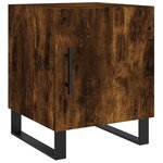 vidaXL Tables de chevet 2 Pièces chêne fumé 40x40x50 cm bois d'ingénierie