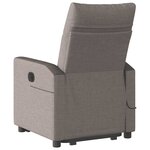 vidaXL Fauteuil inclinable de massage Taupe Tissu