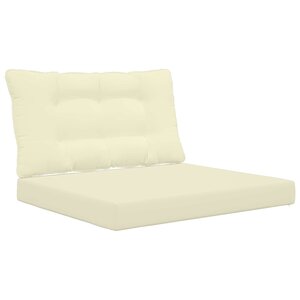 vidaXL Coussin de canapé d'extérieur 2 Pièces Crème Polyester