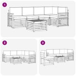 vidaXL Ensemble de canapés d'extérieur 6 Pièces Blanc et anthracite