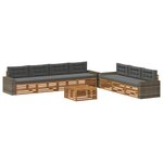 vidaXL Ensemble de canapés d'extérieur 8 Pièces Naturel et Anthracite