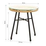Ensemble salon de jardin Table et 2 chaises bistro