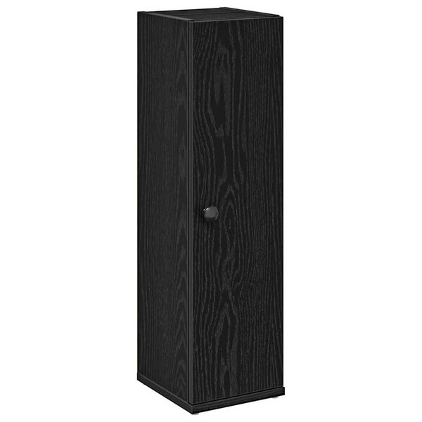 vidaXL Meuble de salle de bain avec porte-rouleau noir 20 5x22x72 cm