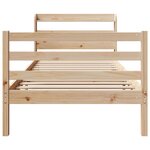 vidaXL Cadre de lit avec tête de lit 90x200 cm bois de pin massif