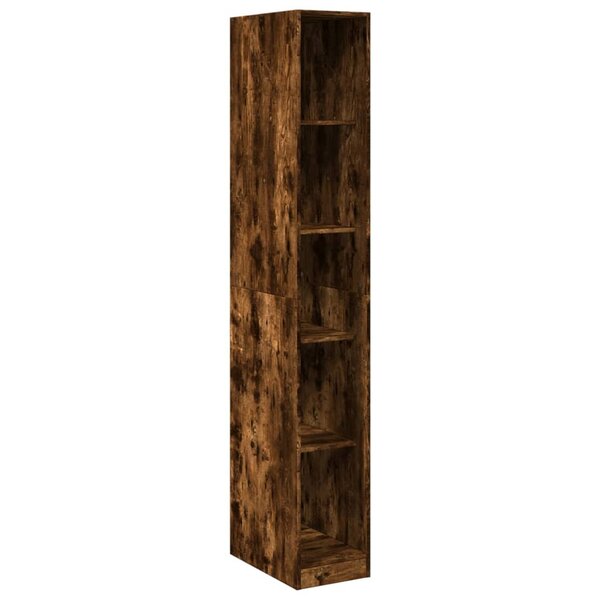 vidaXL Garde-robe chêne fumé 30x50x200 cm bois d'ingénierie