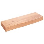 vidaXL Étagère murale marron clair 60x20x6 cm bois chêne massif traité