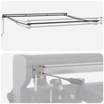 vidaXL Store rétractable automatique orange et blanc  350x250 cm