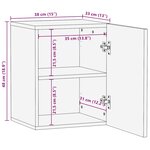 vidaXL Armoire de salle de bain murale 38x33x48cm bois massif manguier