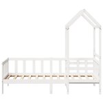 vidaXL Lit de jour avec toit sans matelas blanc 80x200 cm bois massif