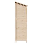 vidaXL Abri de jardin avec toit Naturel 59 5 x 56 x 176 5 cm