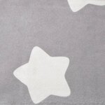 vidaXL Canapé-lit enfant 2 places gris clair étoiles peluche douce