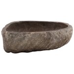 vidaXL Lavabo en pierre de rivière Ovale (45-53)x(34-41) cm