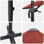 vidaXL Parasol de Terrasse Terracotta Polyester Grand