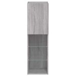 vidaXL Meubles TV avec lumières LED 2 Pièces sonoma gris 30 5x30x102 cm