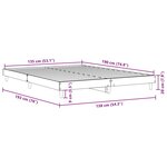 vidaXL Cadre de lit sans matelas chêne sonoma 135x190 cm