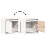 vidaXL Table de chevet Blanc 40x30 5x40 cm Bois de pin massif
