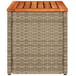 vidaXL Tables d'appoint de jardin 2 Pièces beige rotin bois massif