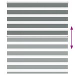 vidaXL Store zèbre gris foncé largeur du tissu 120 9 cm polyester