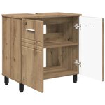 vidaXL Unité de vanité de salle de bain Chêne artisanal