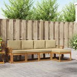 vidaXL Ensemble de canapés d'extérieur 5 Pièces Naturel et Beige