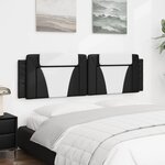 vidaXL Coussin de tête de lit noir et blanc 180 cm similicuir