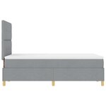 vidaXL Lit box spring avec matelas et lumière LED Gris clair 120x200 cm Tissu
