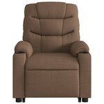 vidaXL Fauteuil inclinable de massage électrique Marron Tissu