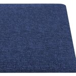 vidaXL Panneaux muraux 12 Pièces Bleu 90x15 cm Tissu 1 62 m²