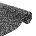 vidaXL Tapis d'extérieur Chevron ARAKIL Noir et gris 400 x 250 cm
