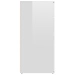 Vidaxl buffet blanc brillant 80x36x75 cm aggloméré