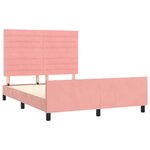 vidaXL Cadre de lit avec tête de lit Rose 140x200 cm Velours