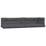 vidaXL Salon palette de jardin avec coussins 4Pièces bois d'acacia massif